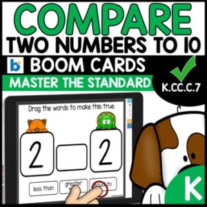 Comparing Numbers to 10 Boom Cards