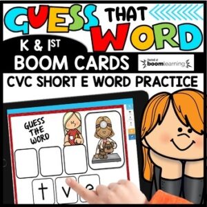 Word Work Activities Short e Boom Cards