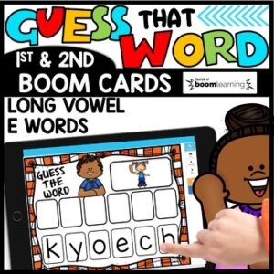 Word Work Activities Long E Boom Cards