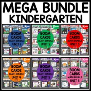 Kindergarten Year Long Boom Cards Math MEGA Bundle
