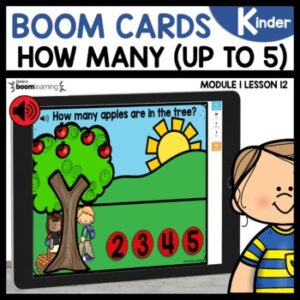Counting How Many up to 5 using Boom Cards
