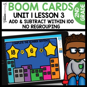 Add and Subtract within 100 using Boom Cards