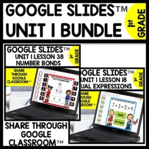 Number Bonds and Counting Digital Task Cards for Google Classroom Module 1 Bundle