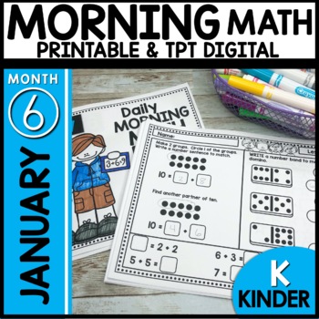 January Morning Work Kindergarten Daily Math Review