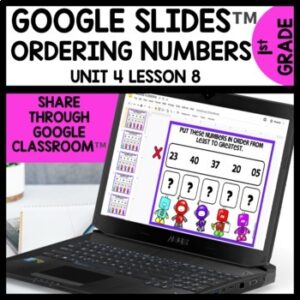 Ordering Numbers up to 40 Digital Task Cards for Google Classroom
