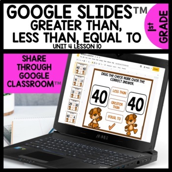Greater Than Less Than or Equal To Digital Task Cards for Google Classroom