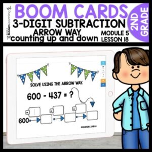 3 Digit Subtraction The Arrow Way using Boom Cards