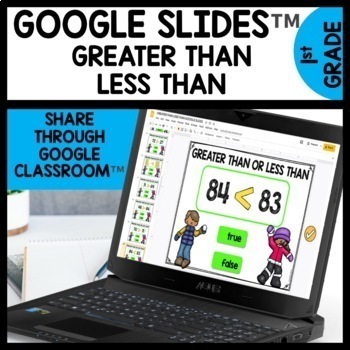 Greater Than Less Than Activities Digital Task Cards for Google Classroom