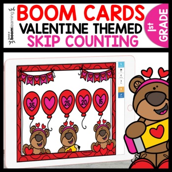 Skip Counting Boom Cards Valentine Themed