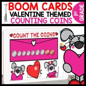 Valentine Counting Coins Boom Cards