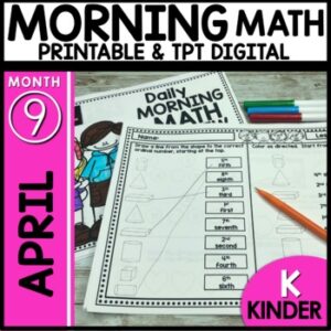 April Morning Work Kindergarten Daily Math Review