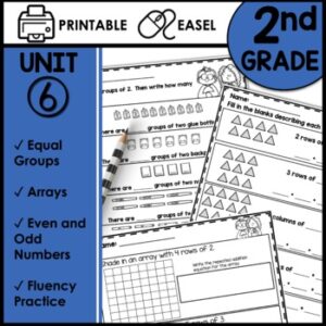 Arrays and Even and Odd Worksheets