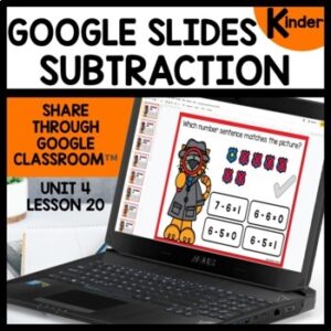 Subtraction to 10 Digital Task Cards for Google Classroom