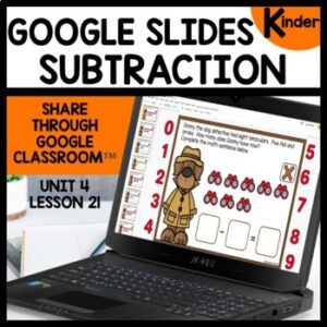 Word Problems Subtraction Digital Task Cards for Google Classroom