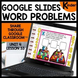 Subtraction Word Problems Digital Task Cards for Google Classroom
