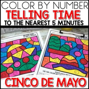 Cinco De Mayo Telling Time in 5 minute increments