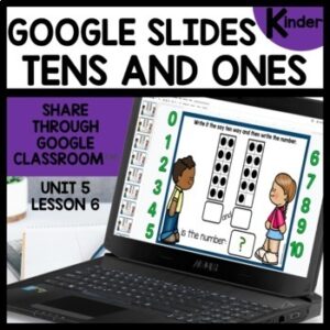 Ten Frames Teen Numbers Digital Task Cards for Google Classroom