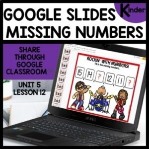 Missing Numbers Digital Task Cards for Google Classroom