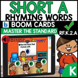 Rhyming Words Short A Boom Cards