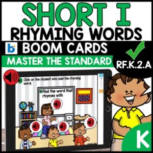 Rhyming Words Short i Boom Cards