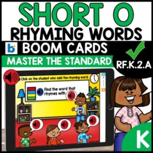 Rhyming Words Short O Boom Cards