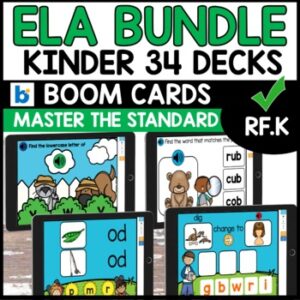 Kindergarten Reading Foundation Skills Boom Cards Bundle