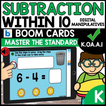 Subtraction to 10 BOOM CARDS