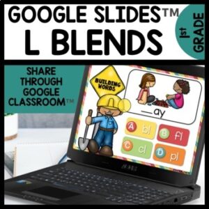L Blends Digital Task Cards for Google Classroom