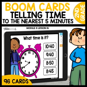 Telling Time to the Nearest 5 Minutes Boom Cards