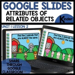 Attributes of Related Objects Digital Task Cards for Google Classroom