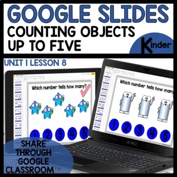 Counting Objects Digital Task Cards for Google Classroom