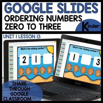 Missing Numbers up to 3 Digital Task Cards for Google Classroom