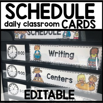 Daily Classroom Schedule Cards Editable