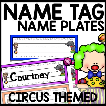 Name Tags Circus Themed Classroom Decor