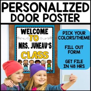 Customizable Classroom Door Posters