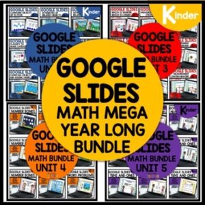 Kindergarten Digital Task Cards for Google Classroom BUNDLE