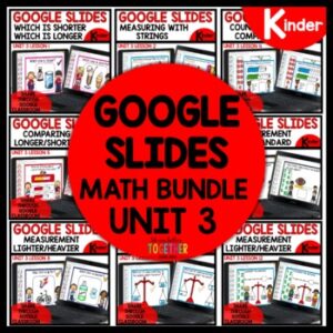 Measurement and Counting Digital Task Cards for Google Classroom BUNDLE