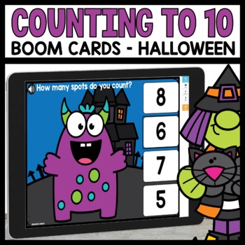 Clip Card Counting Halloween Monsters Boom Cards