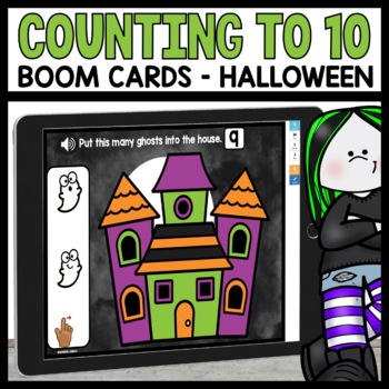 Counting to 10 Halloween Ghosts Boom Cards
