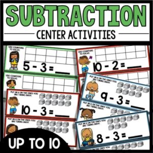 Subtraction Task Cards within 10