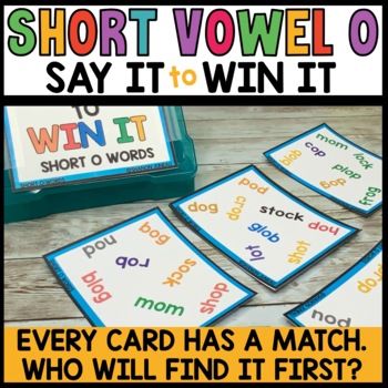 Short Vowel O Games Literacy Centers