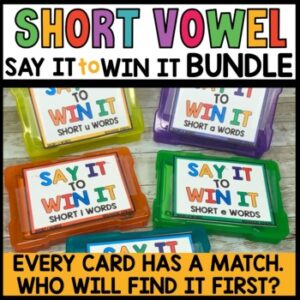 Short Vowels Words Game BUNDLE