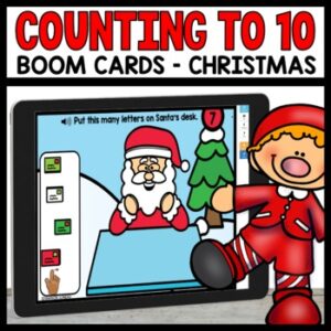 Christmas Mail Counting to 10 Boom Cards