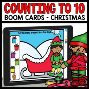 Christmas Gifts Counting to 10 Boom Cards