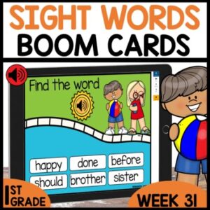 Week 31 Digital Sight Words Games