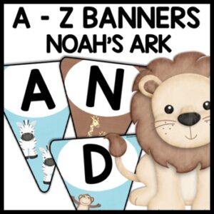 Alphabet Banners Noah's Ark Themed Classroom Decor