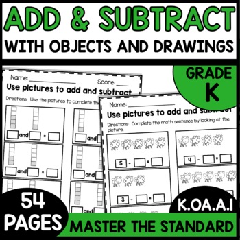 Addition and Subtraction with Pictures Worksheets