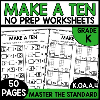 Make a Ten Kindergarten Worksheets