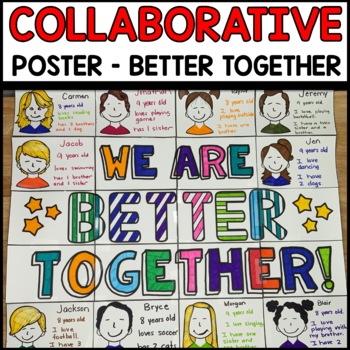 Collaborative Poster First Day Student Self Portrait