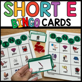 Short Vowel e Bingo Word Game